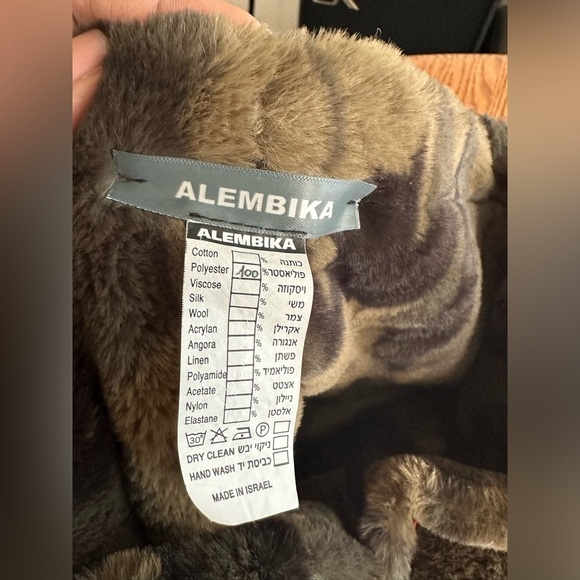 Alembika Faux Fur Camo Camisole Tube Top Gorpcore Green Drawstring Closure - Picture 8 of 8